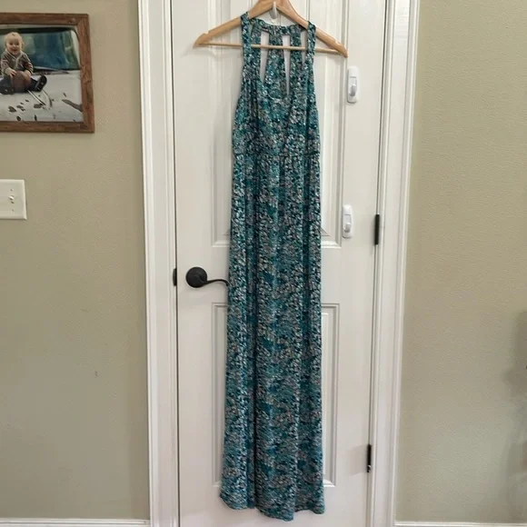 NINE BRITTON green floral maxi dress. S - Picture 1 of 7